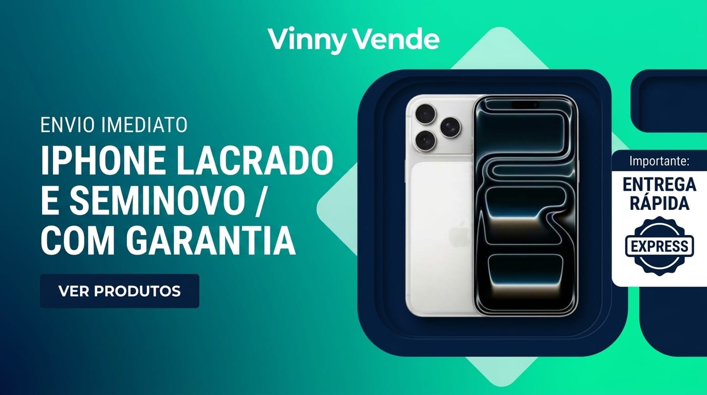 iPhone lacrado e semi-novo com garantia. Ver produtos